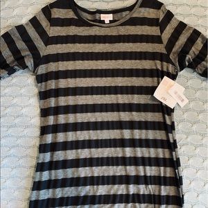 LuLaRoe Julia NWT black striped